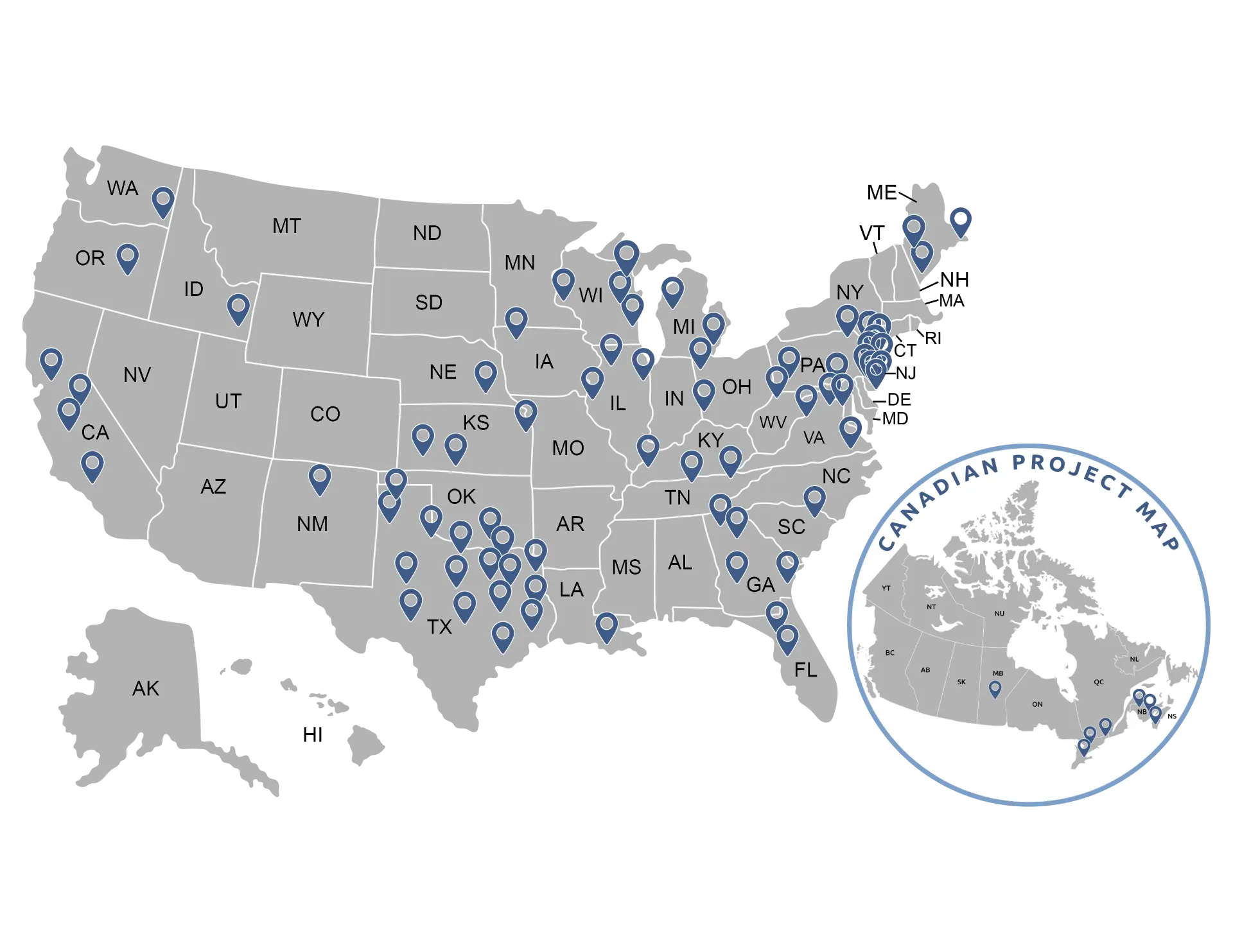 Spacemaker North American project footprint