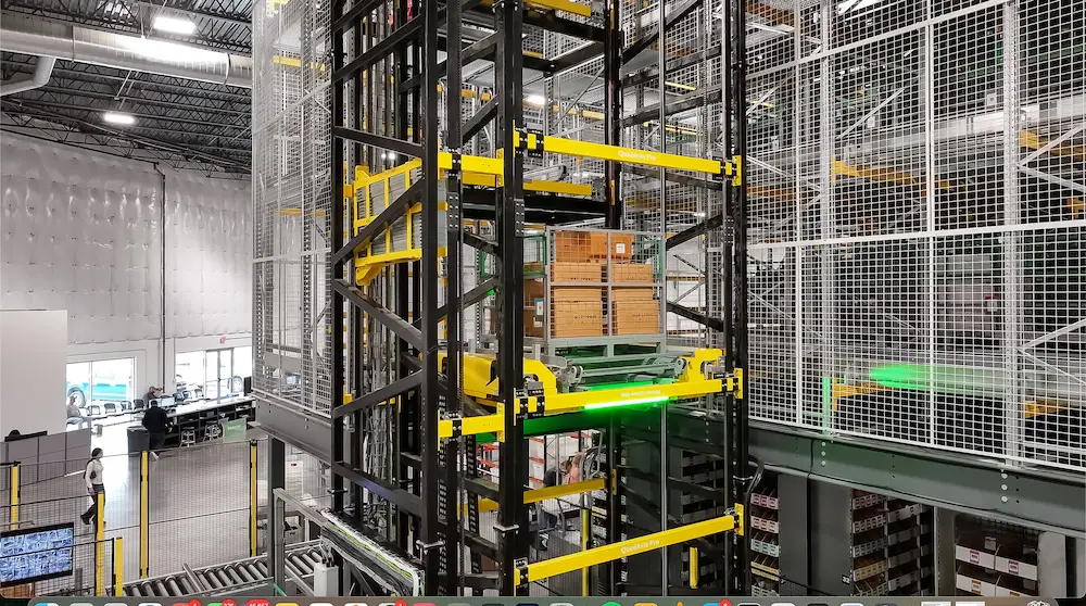 Spacemaker QuadAxis Pro mezzanine installation at H&D Distributors, Dallas, TX